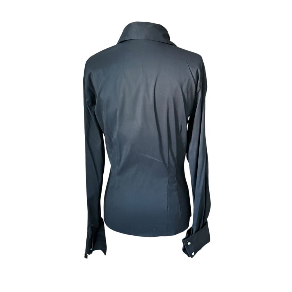 Guess Collection Y2k Button Down Black Shirt Rhin… - image 2